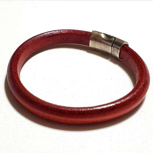 Men's Bracelet Regaliz Brown Leather Silver Clasp - Picture 6 of 10